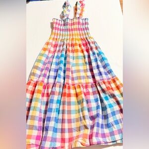 Tea Collection Multicolor Checkered Kids Dress